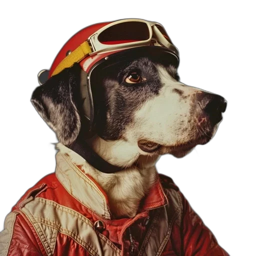 staff, jacket, animal, face, photorealistic, concept art, oil painting, watercolor transparent PNG cut-out