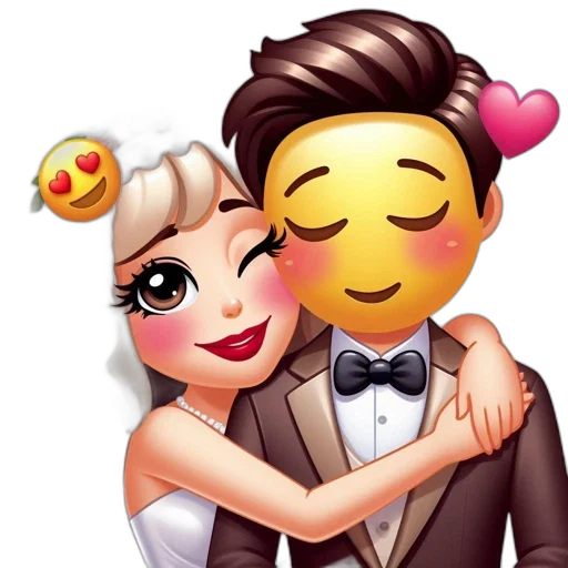 cartoon, pixel art, anime, photorealistic, bride, blonde, hair, floral transparent PNG cut-out