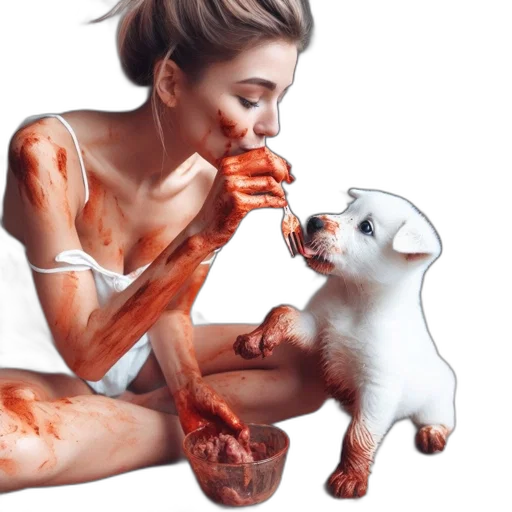 food, creature, animal, photorealistic, oil painting, concept art, watercolor, red transparent PNG cut-out