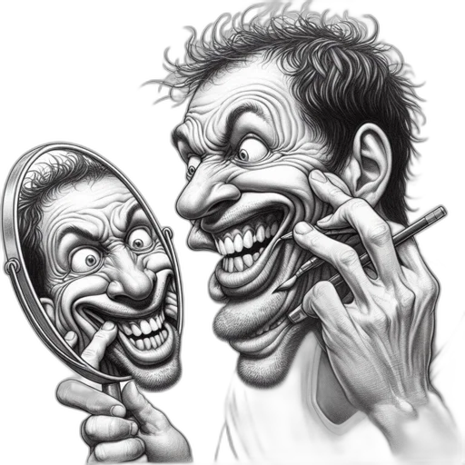 face, mask, photorealistic, pencil sketch, concept art, cartoon, illustration, shows transparent PNG cut-out