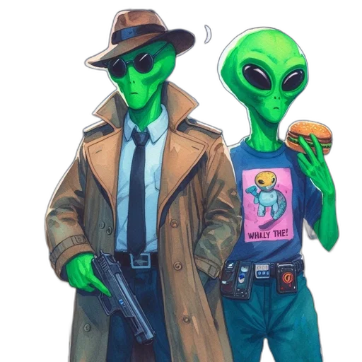 jacket, concept art, comic book art, cyberpunk, pixel art, outer space, green, neon transparent PNG cut-out