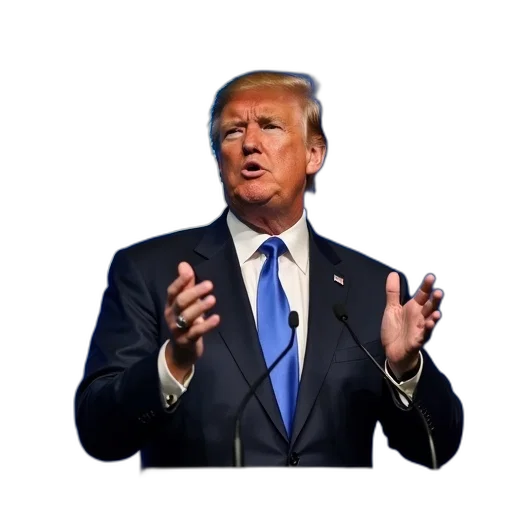 staff, man, dark, suit, blue, tie, standing, podium transparent PNG cut-out