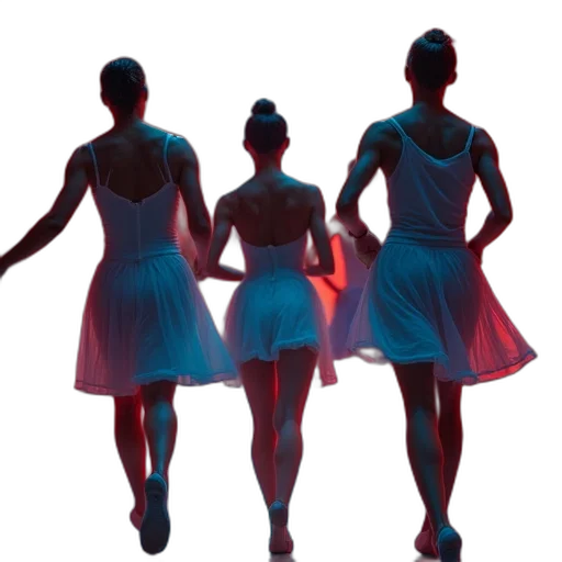 dress, 3d render, neon lights, neon transparent PNG cut-out