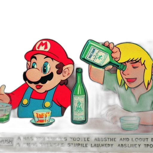 bottle, food, concept art, pixel art, 3d render, vaporwave, green, bar transparent PNG cut-out