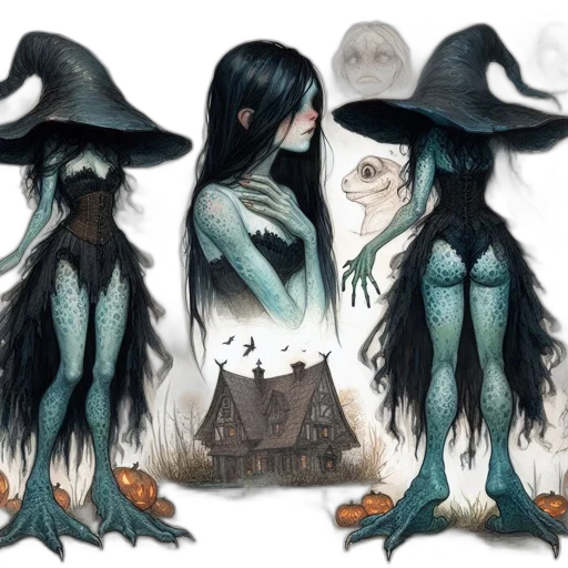 creature, mask, concept art, fantasy art, watercolor, comic book art, fog, dark transparent PNG cut-out