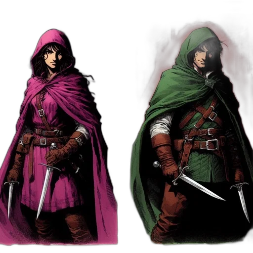 concept art, fantasy art, comic book art, pixel art, green, dark, red, colorful transparent PNG cut-out