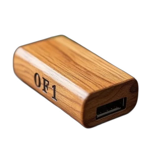 3d render, bamboo, usb, key transparent PNG cut-out
