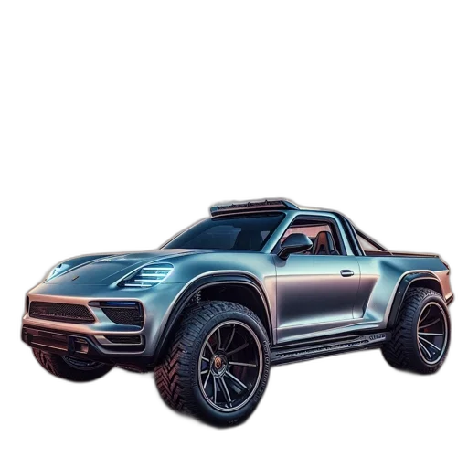 car, concept art, 3d render, photorealistic, fantasy art, futuristic, silver, suv transparent PNG cut-out