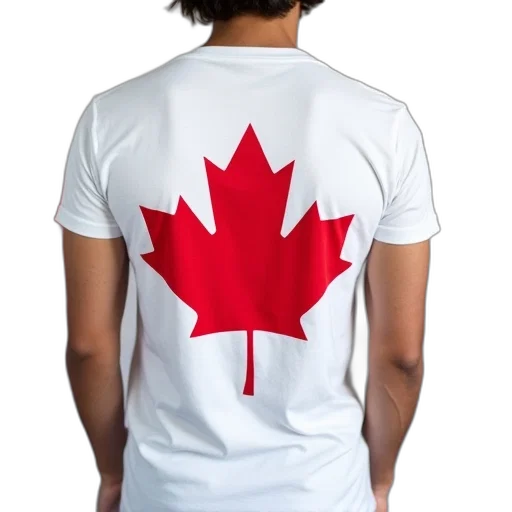 canadian, flag, emblem, back transparent PNG cut-out