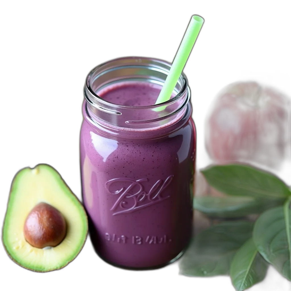 food, photorealistic, 3d render, glass, jar, filled, purple, liquid transparent PNG cut-out