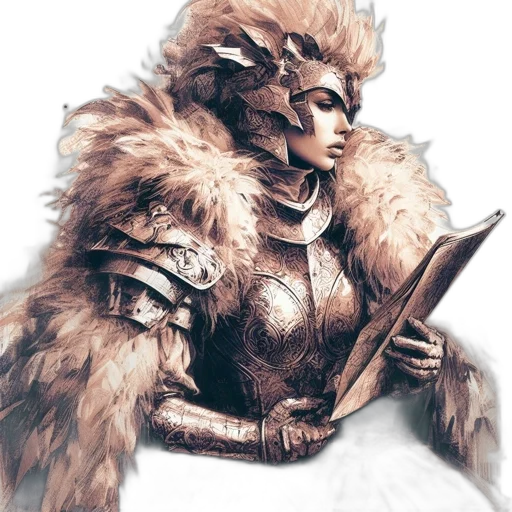 staff, sword, face, crown, fantasy art, concept art, comic book art, watercolor transparent PNG cut-out