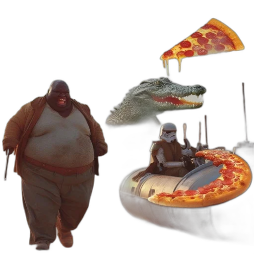 food, creature, umbrella, animal, concept art, 3d render, fantasy art, jabba transparent PNG cut-out