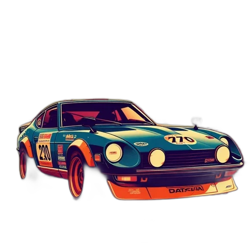 car, concept art, photorealistic, fantasy art, pixel art, vintage, 270, rally transparent PNG cut-out
