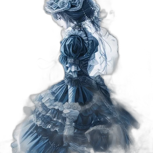 dress, crown, mask, hair, concept art, fantasy art, photorealistic, watercolor transparent PNG cut-out