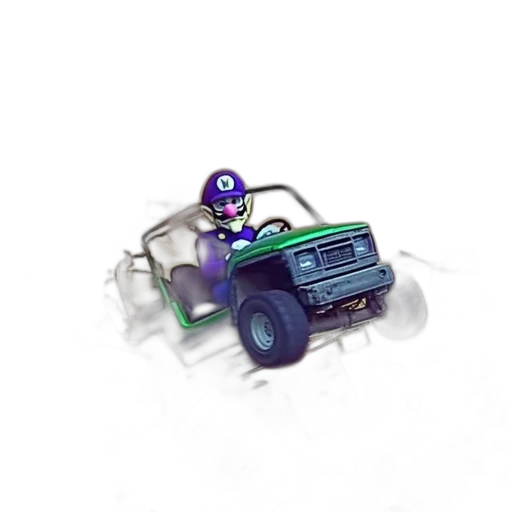 car, robot, pixel art, concept art, fantasy art, 3d render, green, altered transparent PNG cut-out