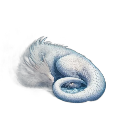 hair, dragon, creature, animal, concept art, photorealistic, watercolor, fantasy art transparent PNG cut-out