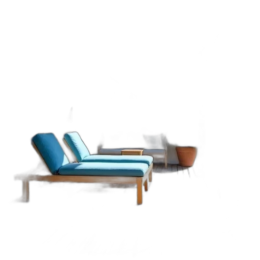 furniture, staff, 3d render, photorealistic, concept art, blue, sunny, patio transparent PNG cut-out