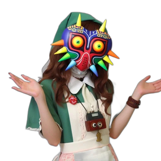 mask, creature, robot, face, 3d render, concept art, anime, pixel art transparent PNG cut-out