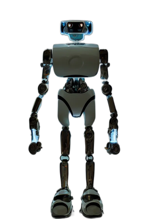 robot, staff, 3d render, concept art transparent PNG cut-out