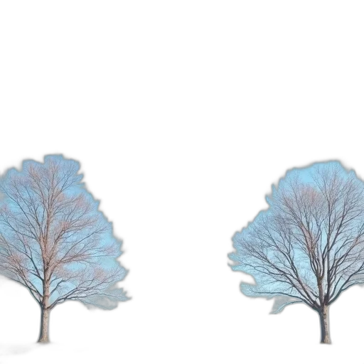 tree, crown, umbrella, hair, 3d render, photorealistic, concept art, watercolor transparent PNG cut-out