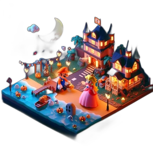 concept art, 3d render, fantasy art, pixel art, underwater, fog, night, outer space transparent PNG cut-out
