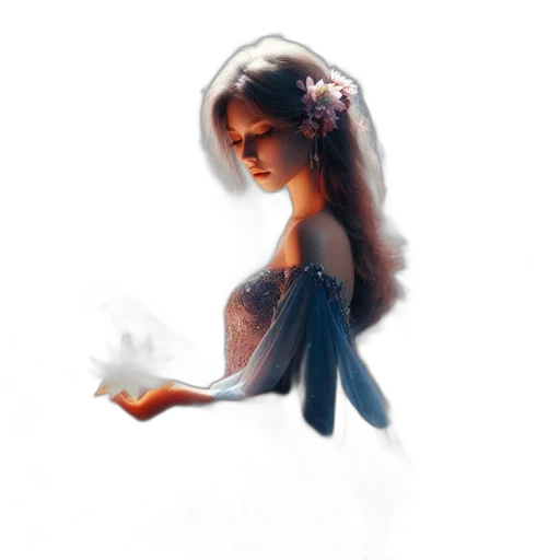 dress, jewelry, crown, pixel art, fantasy art, concept art, photorealistic, fire transparent PNG cut-out