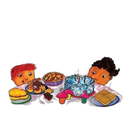 food, underwater, colorful, cookbook, cover, cartoon, children, various transparent PNG cut-out