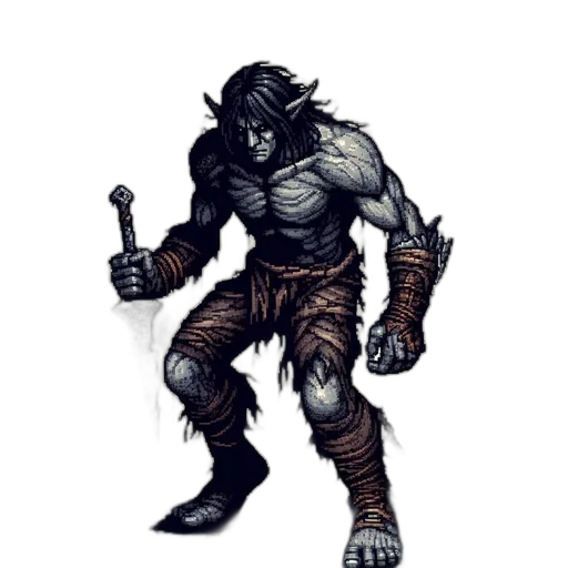 staff, creature, concept art, fantasy art, comic book art, pixel art, imposing, figure transparent PNG cut-out