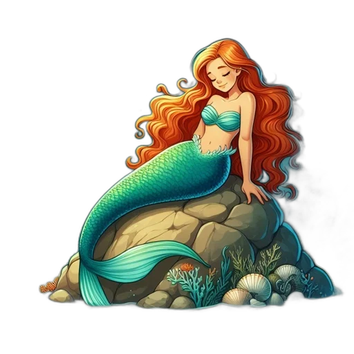 dress, fantasy art, concept art, pixel art, watercolor, underwater, beach, colorful transparent PNG cut-out