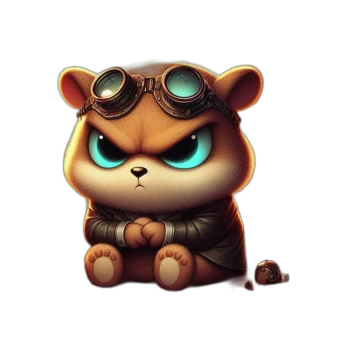 staff, animal, concept art, 3d render, fantasy art, cyberpunk, steampunk-inspired, anthropomorphic transparent PNG cut-out