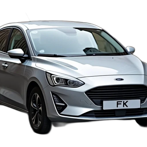 car, silver, hatchback, parked, street, has, sleek, design transparent PNG cut-out
