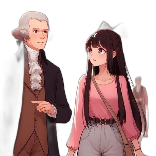 staff, dress, jacket, anime transparent PNG cut-out