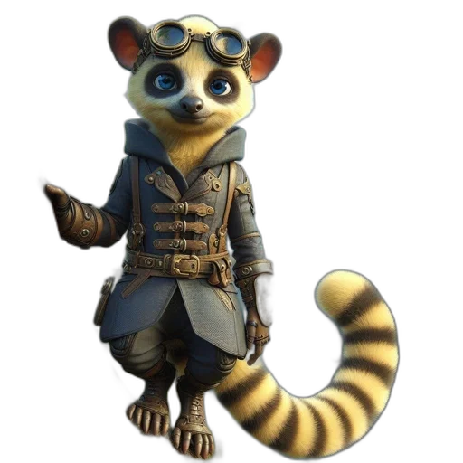 staff, animal, creature, concept art, 3d render, fantasy art, photorealistic, earth tones transparent PNG cut-out