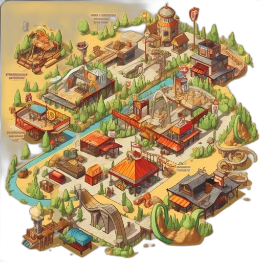 concept art, fantasy art, 3d render, pixel art, earth tones, vivid, illustration, fantasy-themed transparent PNG cut-out
