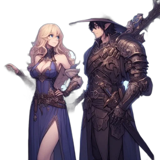 sword, weapon, staff, dress, fantasy art, concept art, anime, pixel art transparent PNG cut-out