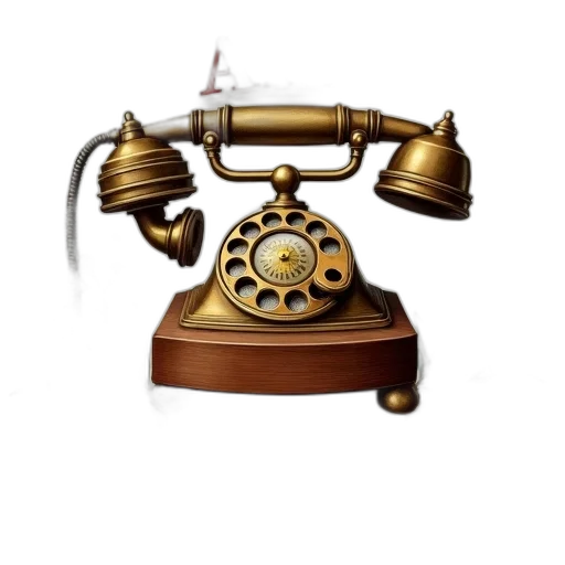 staff, 3d render, photorealistic, detailed, illustration, vintage, rotary, phone transparent PNG cut-out