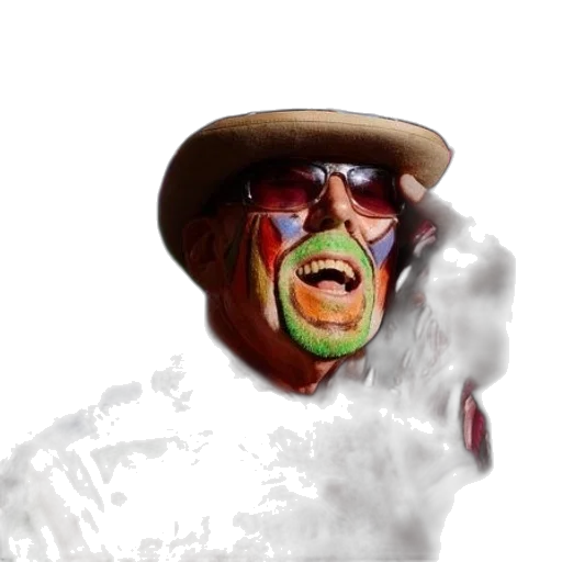face, mask, hat, creature, photorealistic, concept art, 3d render, watercolor transparent PNG cut-out