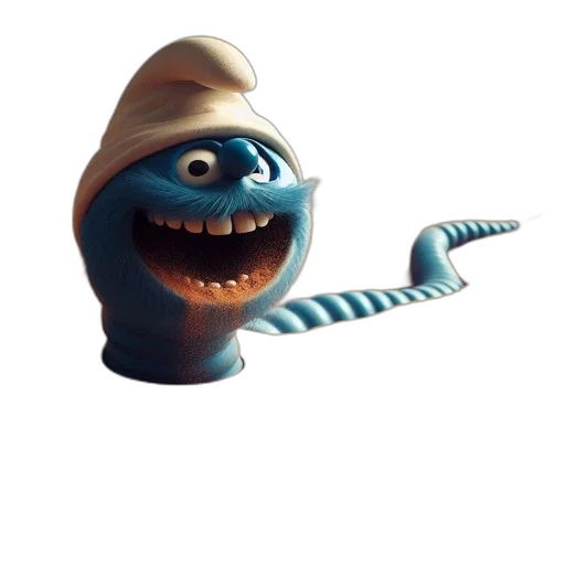 creature, staff, hat, mask, concept art, 3d render, photorealistic, blue transparent PNG cut-out