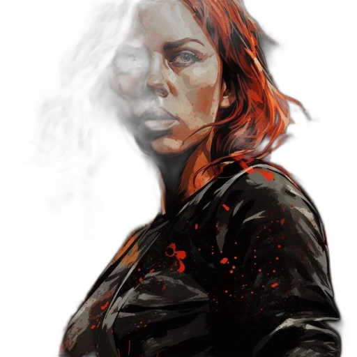 face, mask, comic book art, concept art, photorealistic, fantasy art, fire, fog transparent PNG cut-out