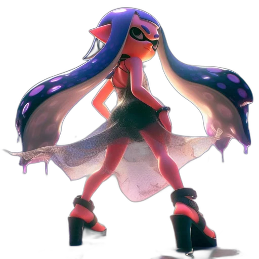 dress, weapon, hair, creature, concept art, watercolor, 3d render, pixel art transparent PNG cut-out