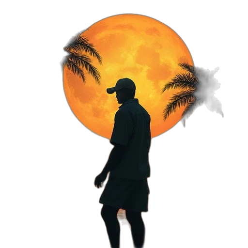 umbrella, staff, concept art, pixel art, fantasy art, photorealistic, sunset, beach transparent PNG cut-out