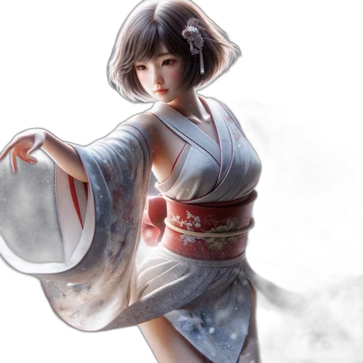 concept art, fantasy art, photorealistic, 3d render, elegantly, posed, woman, traditional transparent PNG cut-out