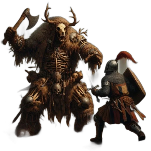 creature, mask, concept art, fantasy art, 3d render, armored, knight, faces transparent PNG cut-out