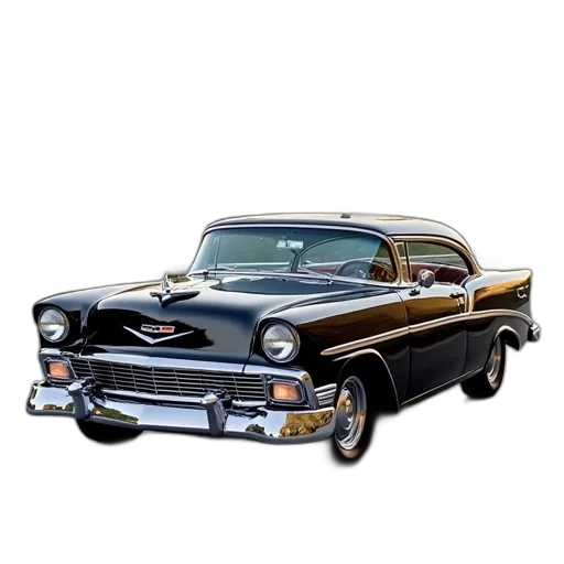 car, photorealistic, 3d render, 1956, chevrolet, bel, air, sedan transparent PNG cut-out