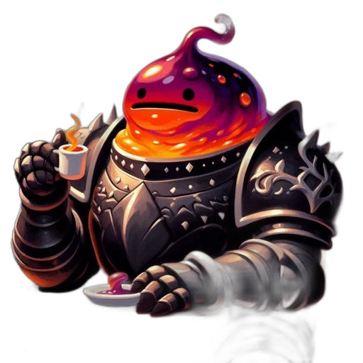 robot, staff, concept art, fantasy art, pixel art, 3d render, outer space, fire transparent PNG cut-out