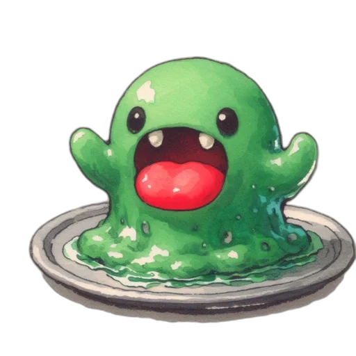 creature, food, animal, staff, concept art, pixel art, 3d render, watercolor transparent PNG cut-out