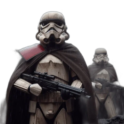 weapon, concept art, comic book art, fantasy art, 3d render, stormtroopers, white, armor transparent PNG cut-out