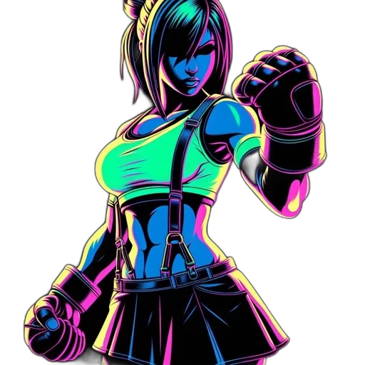 robot, comic book art, concept art, pixel art, cartoon, neon lights, neon, blue transparent PNG cut-out
