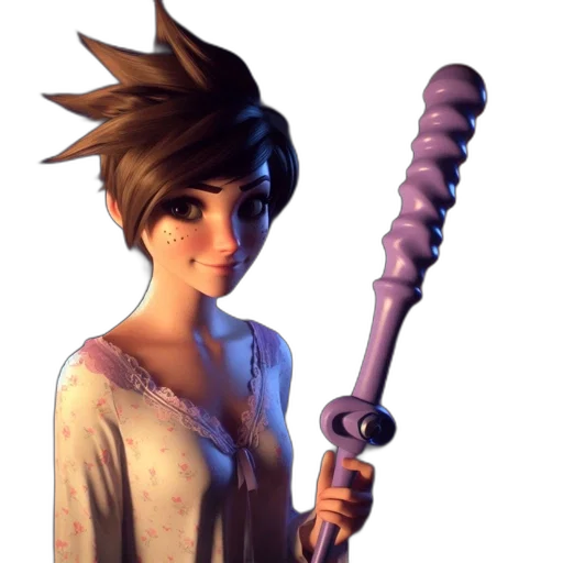staff, sword, weapon, hair, concept art, 3d render, fantasy art, anime transparent PNG cut-out