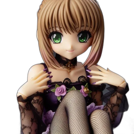 dress, 3d render, photorealistic, anime, cartoon, figure, displays, female transparent PNG cut-out
